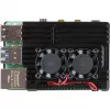 JOY-IT RPI CASE ALU07F - korpus Raspberry Pi 4, Alu, ventilaator, must (RB-ALUCASEP4+07FAN)