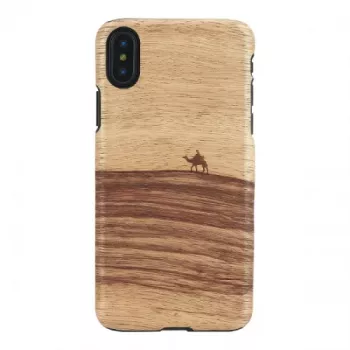 Telefonikott MAN&WOOD iPhone X/XS jaoks — terra must, kaitsev tagakaas