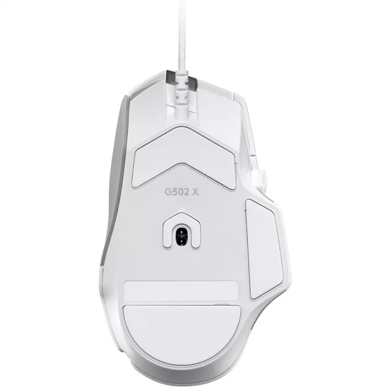 Mängurihiire komplekt Logitech G G502 X koos G240 kõva mängurihiirematiga — paremakäeline, optiline 25600 DPI, USB Type-A, 13 nuppu, valge