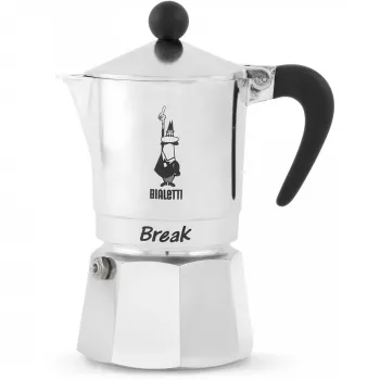 Espressomasin BIALETTI Break 1TZ Silver — ühetassiline pliidimoka pott, mudel 0005913/NP