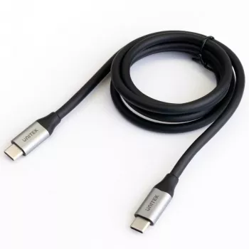 USB-C–USB-C andme- ja laadimiskaabel Unitek C14082ABK 1 m, USB 3.2 Gen 2 (10 Gbit/s), 100 W PD, must