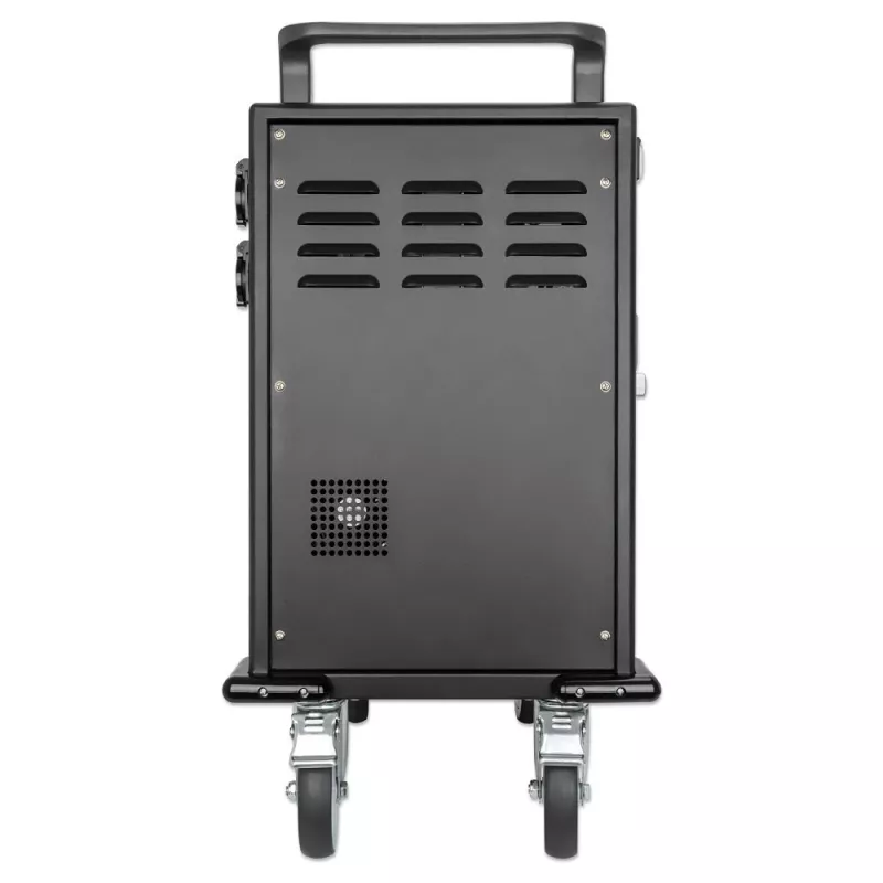Manhattan iPad kuni 13 tolli, MacBook Air kuni 13 tolli ja Chromebook kuni 14 tolli 32-kohaline USB-C laadimiskäru/kapp, ka teised tahvelarvutid/nutitelefonid (seadmest USB-C kaablini), lahtrid 330x22x235 mm, seadme laadimiskaablid ei kuulu komplekti (soo