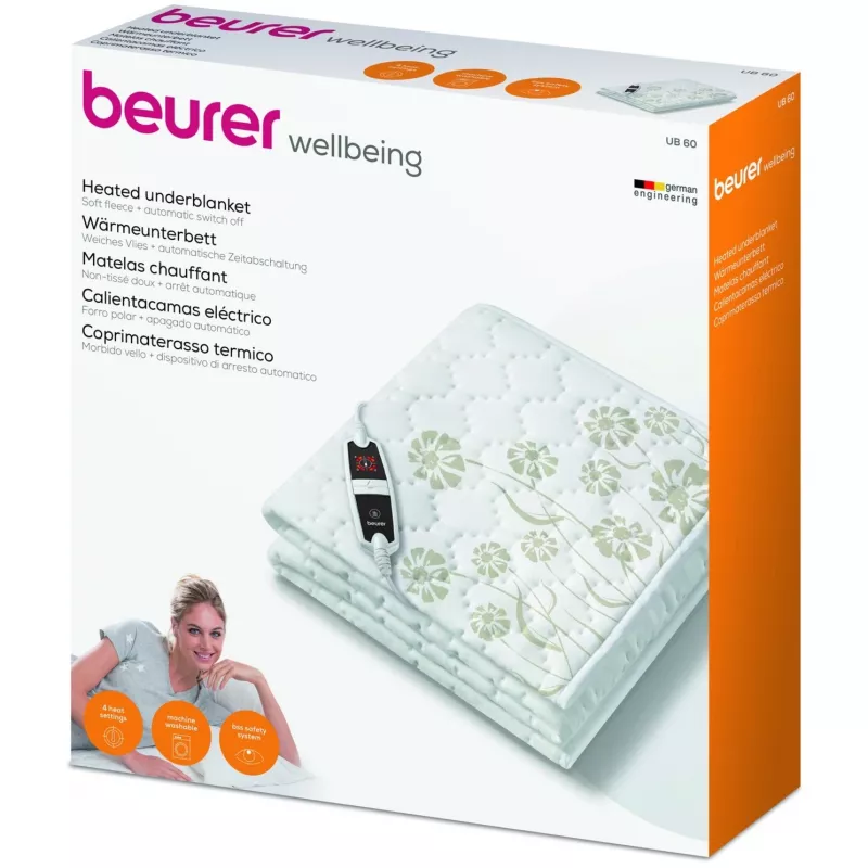 Beurer UB 60 soojendusega aluslina, 80 x 150 cm, valge