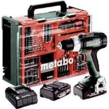 Kruvikeeraja komplektis METABO.SCREWDRIVER BS 18 L 60/26Nm koos 2x 2,0 Ah aku ja 74 tarvikuga kohvris