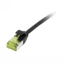 patch-kaabel RJ45, CAT6A 500Mhz, 0,15m, must, U/FTP, õhukeline ümmargune d=3,8mm, TPE/LSZH(Superflex), AWG32, Cat.7 toorkabliga, Synergy 21 (S217310V3)