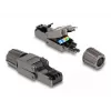 Võrgukaabel DeLOCK RJ45-pistik Cat.8.1 STP tööriistavaba must