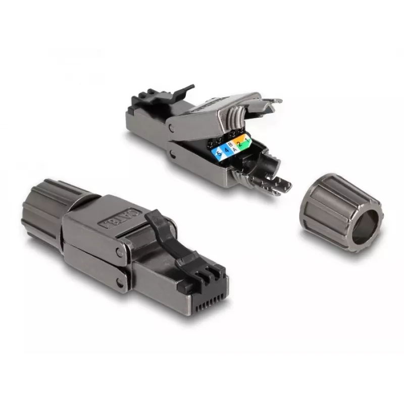 Võrgukaabel DeLOCK RJ45-pistik Cat.8.1 STP tööriistavaba must