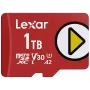 MicroSDXC mälukaart Lexar 1 TB UHS‑I Klass 10 U3 V30 lugemine 205 MB/s kirjutamine 140 MB/s (punane)