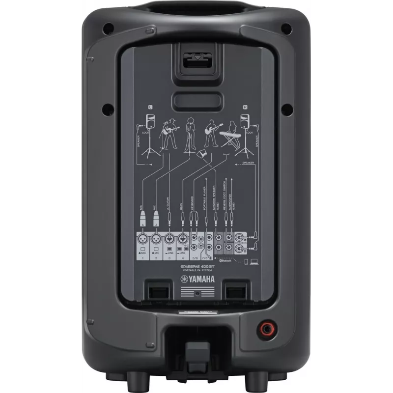 Eraldiseisev PA-süsteem YAMAHA Stagepas 400BT — 400 W, 2-suunaline, 10-kanaliga mikser, Bluetooth 4.1, must