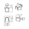 Pistikupesa turvakate DELOCK 64010, polüpropüleen, must, 12,2×15,2×12 mm, 10 tk pakendis