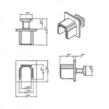 Pistikupesa turvakate DELOCK 64010, polüpropüleen, must, 12,2×15,2×12 mm, 10 tk pakendis