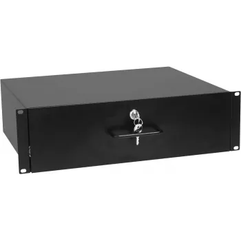 3U riiulisahtel lukuga Omnitronic 30100953 — riiulisse paigaldatav sahtel 19-tolliste riiulite jaoks