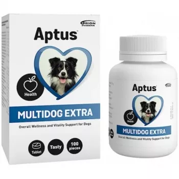 Tablettlisand Aptus Multidog extra — vitamiinid ja mineraalid täiskasvanud koertele, 100 tabletti, 200 g