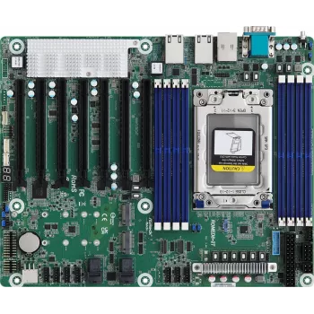 Serveri emaplaat ASRock ROMED8-2T/BCM, AMD EPYC 7003, Socket SP3, ATX, 8× DDR4 DIMM, 3× RJ-45, 10× SATA III, 7× PCIe x16 Gen4