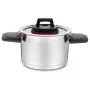 Keedupott Maestro MR-3530-24 roostevabast terasest 24 cm, 5,5 L, kokkupandavad käepidemed, klaaskaas