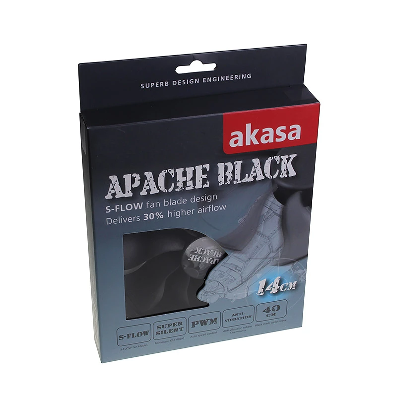 AKASA AK-FN062 140mm must korpuse ventilaator
