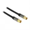 Koaksiaalkaabel RG-6/U DeLOCK 88925 5 m IEC Must