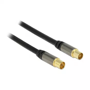 Koaksiaalkaabel RG-6/U DeLOCK 88925 5 m IEC Must