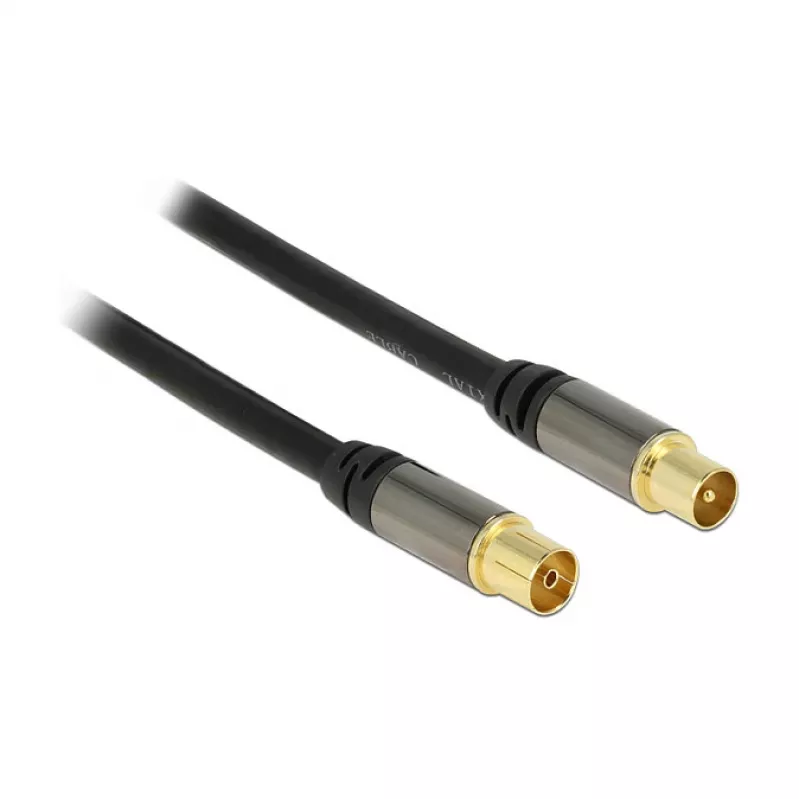 Koaksiaalkaabel RG-6/U DeLOCK 88925 5 m IEC Must