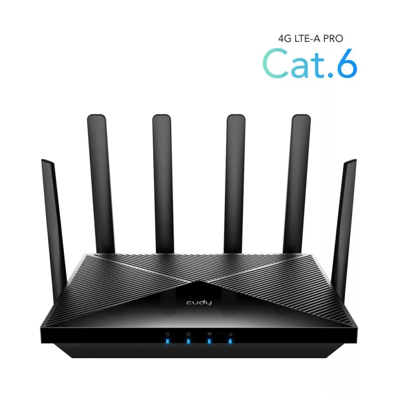 Cudy Uus 4G LTE Cat 6 WiFi ruuter, Qualcommi kiibistik, LTE modemruuter, kahe SIM-kaardiga 4G mobiilruuter, AC1200 kaheriba WiFi, 4 Gigabit porti, OpenVPN, W