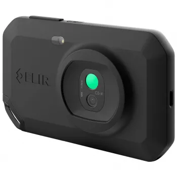 FLIR C3-X termokaamera Must 1800 mAh Vanaadiumoksiid jahutamata fokaaltasapinna maatriksid, sisseehitatud ekraan 128 x 96 pikslit LCD 640 x 480 pikslit