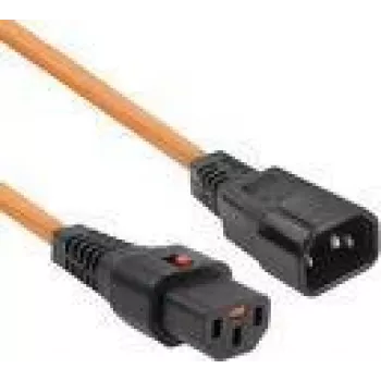 ACT toitekaabel C13 IEC Lock C14 oranž 1 m PC938 230 V 10 A