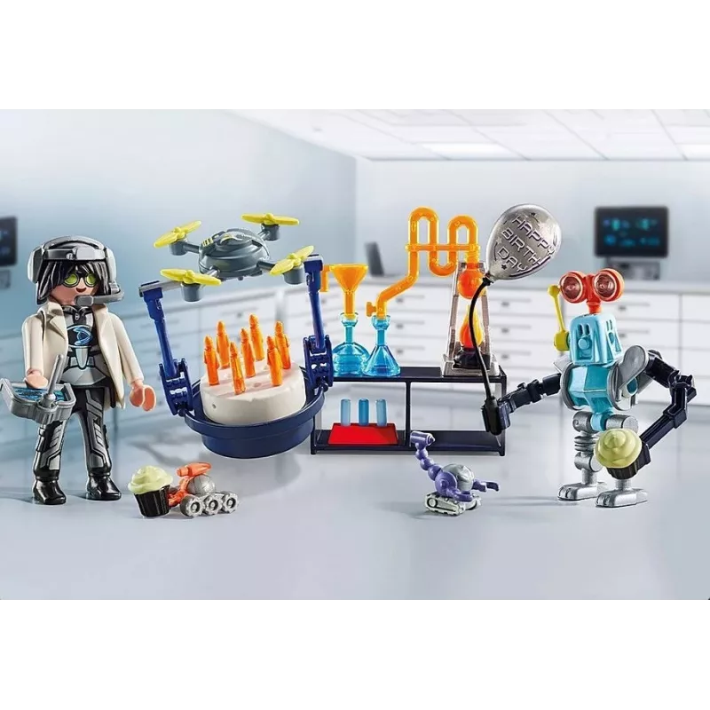 Playmobil 71450 My Life: Teadlased robotitega teemapidu laboris, sealhulgas transpordidroon ja robotid lõbusaks fantaasiarollimänguks