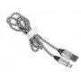 USB 2.0 Type-C isane - isane kaabel 1,0 m must-hõbedane