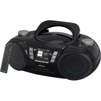 Kaasaskantav DAB+ CD/MP3/USB/SD Bluetooth-mängija SENCOR SPT 6510DB — DAB+, Bluetooth 5.3, 16 W RMS, CD/USB/SD, 2,4-tolline LCD