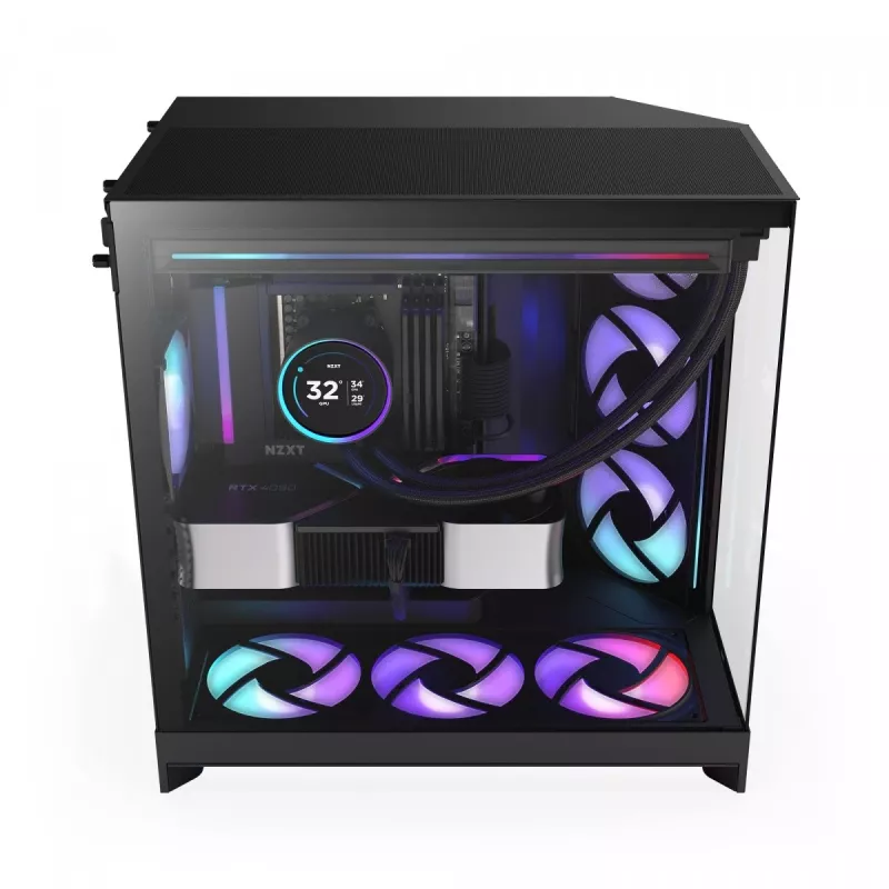 PC-korpus NZXT H9 Flow RGB Midi Tower Must