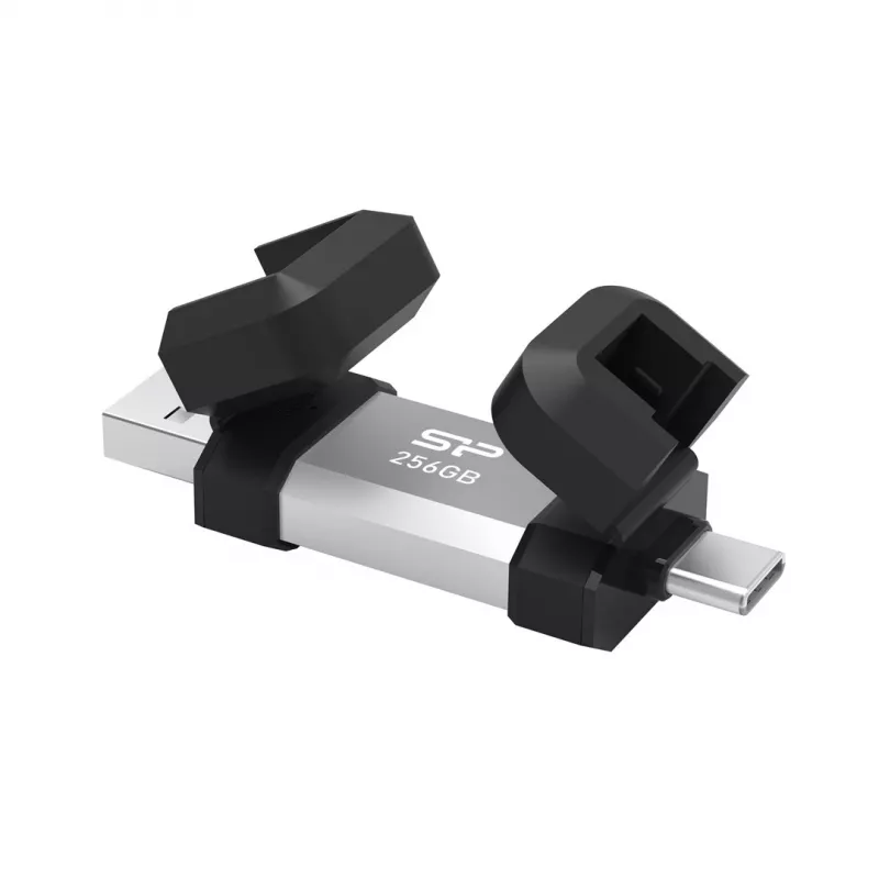 USB-mälupulk Silicon Power 256 GB USB Type-A / USB USB-C, USB 3.2 Gen 1, alumiinium‑kummist kork