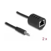 DeLOCK helikaabel RJ-45 3,5 mm must 87858