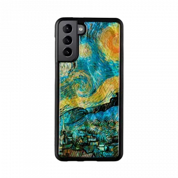 Kaitseümbris iKins Samsung Galaxy S21+ jaoks — täheöö must