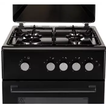 Gaasipliit MPM MPM-56-KGF-21/B — 4 põletiga roostevaba teras, ahi 54 L, nuppjuhtimine