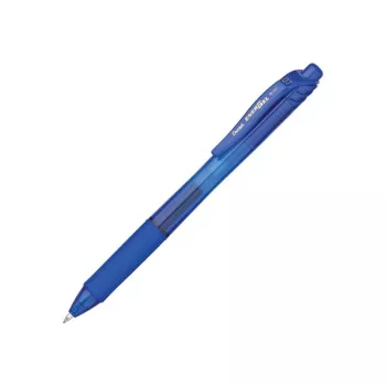 Pentel Energel X - Sissetõmmatav geelpliiats - Sinine - Sinine - Läbipaistev - Plastik - kumm - kumm - mõlemakäeline