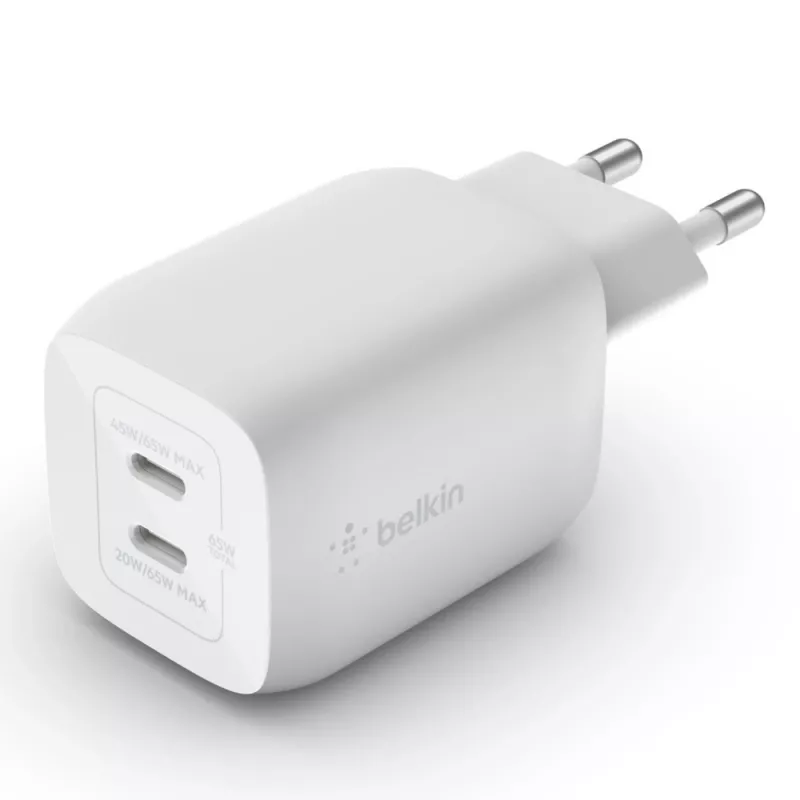 Laadija Belkin WCH013vfWH siseruumide vahelduvvoolu kiirlaadimine sülearvutile nutitelefonile tahvelarvutile