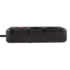 Pikenduspesa MACLEAN MCE393 B — 4 pistikupesa, 3×USB, 110–240 V, 2500 W, 3 m kaabel, must