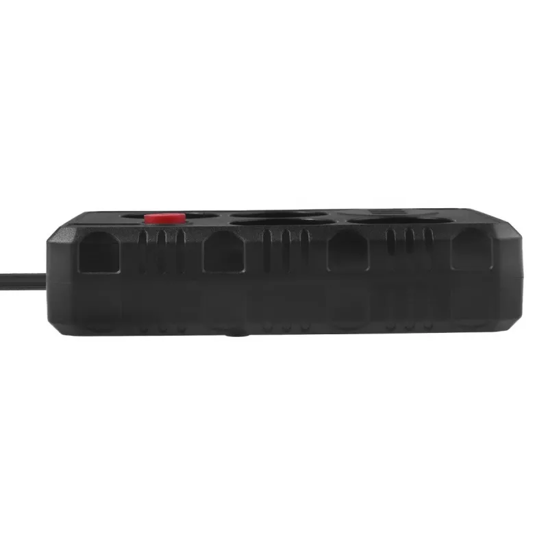 Pikenduspesa MACLEAN MCE393 B — 4 pistikupesa, 3×USB, 110–240 V, 2500 W, 3 m kaabel, must