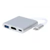 USB-graafikaadapter GEMBIRD A-CM-HDMIF-02-SV, HDMI-väljund, kuni 3840×2160, hõbedane, 58,5×51×11,6 mm