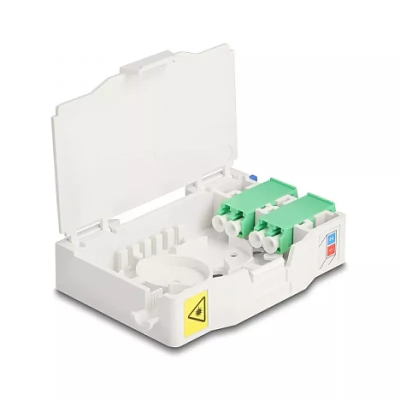 Valguskaabli jaotuskarp DeLOCK Optical Fiber Connection Box 85936 LC Duplex valge