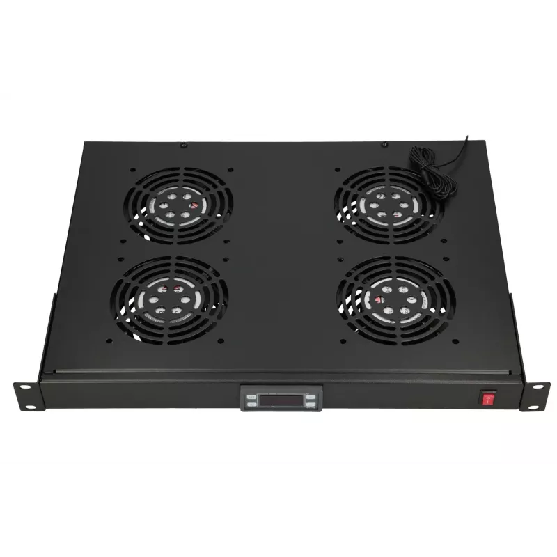 Ventilaatoripaneel Extralink 19 tolli 4 ventilaatorit termostaadiga