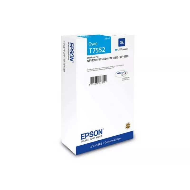 Tindikassett Epson C13T75524N (originaal, XL suurtootlikkusega) tsüaan WF-8XXX seeriale