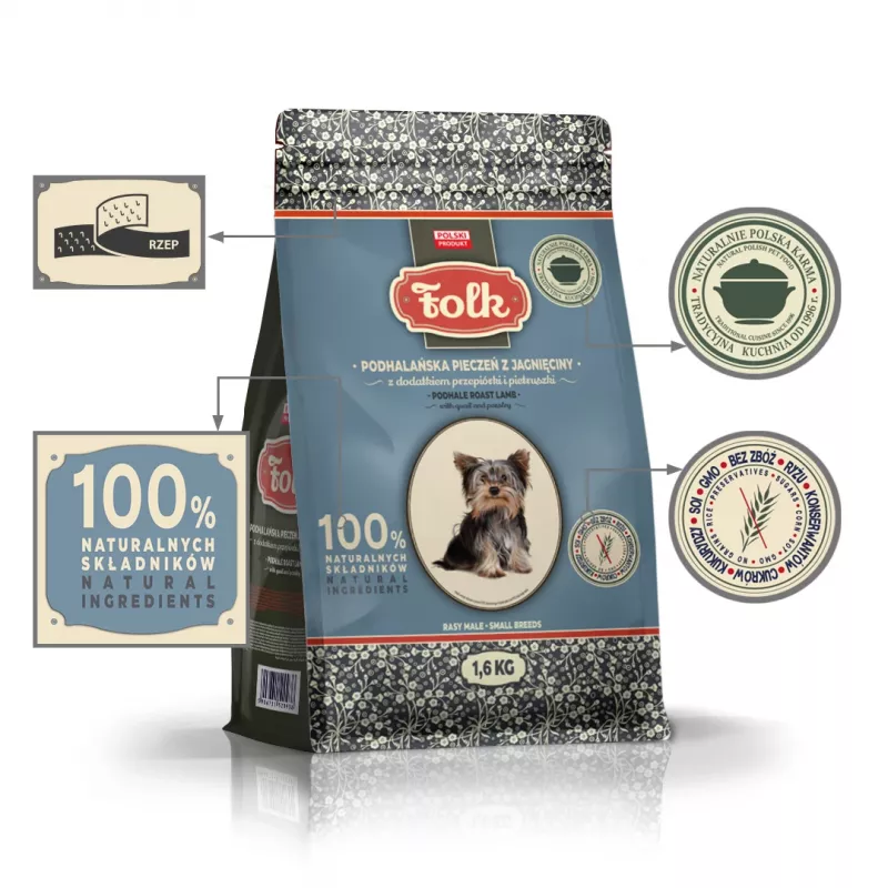 FOLK Small breeds Podhale-style lamb roast with quail and parsley - kuiv koeratoit - 1,6kg