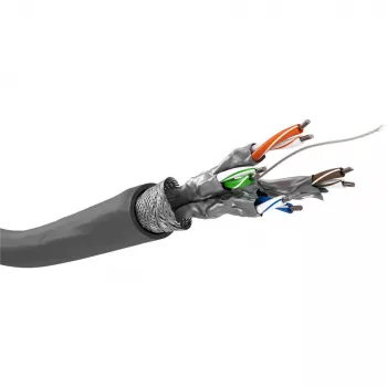 Wentronic Goobay CAT 6 võrgukaabel, S/FTP (PiMF), hall, 305 m - CCA vase segu, AWG 23/1 (täis), PVC (95696)