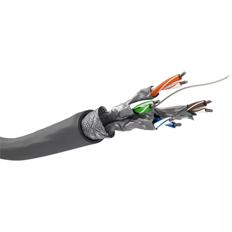 Wentronic Goobay CAT 6 võrgukaabel, S/FTP (PiMF), hall, 305 m - CCA vase segu, AWG 23/1 (täis), PVC (95696)