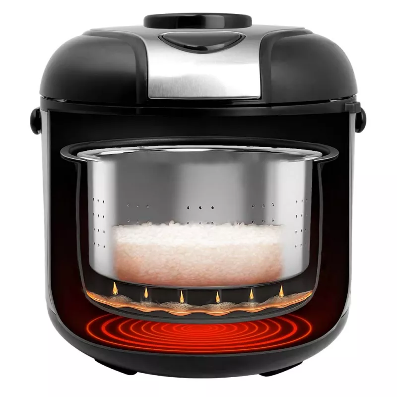 Riisikeetja GASTROBACK Rice Control Low Carb & Steam, 3 L, 450 W, must/roostevaba teras