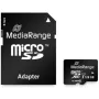 MediaRange MR945 - Mälupliias (microSDXC koos SD-adapteriga) - 128GB - UHS-I / Class10 - microSDXC - Must (MR945)
