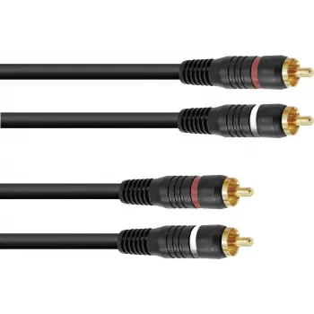 Cinch-kaabel Omnitronic 30209375, 2xRCA 2xRCA-le, 5 m pikkus