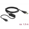 USB-kaabel DeLOCK 84803 USB 2.0 1.5 m USB A Micro-USB B Must