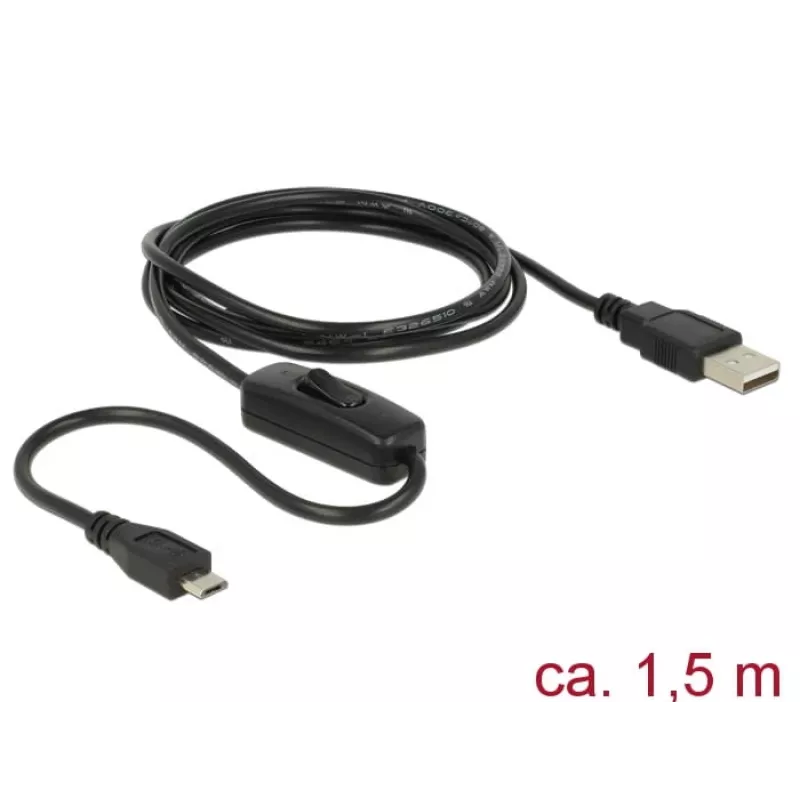 USB-kaabel DeLOCK 84803 USB 2.0 1.5 m USB A Micro-USB B Must